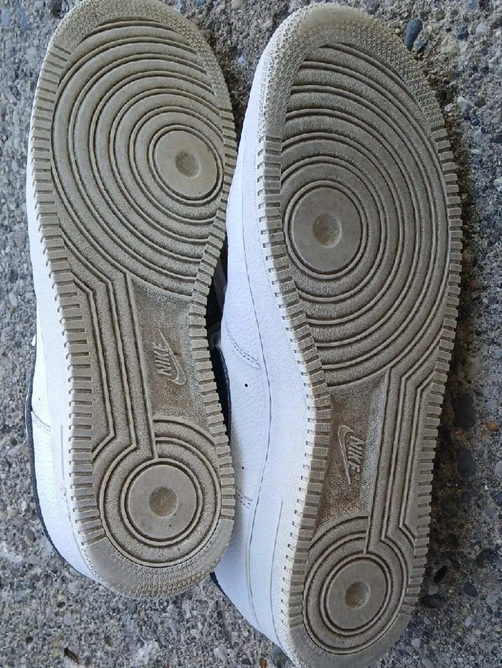 Size 14 Nike Men’s White and Black Low-Top Air Force 1 Sneakers